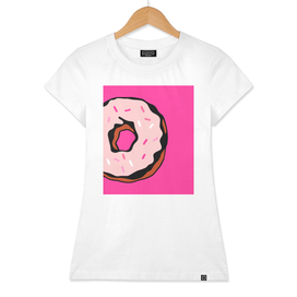 Pink Donut Pop Art