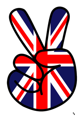 peace victory union jack sign