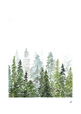 painting printing drawing watercolor wood pine tree