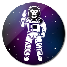 Monkey Astronaut in Space