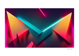 Colorful background geometric with neon light - DGi
