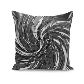 Twisted Platinum - silver black white gray spiral wall art