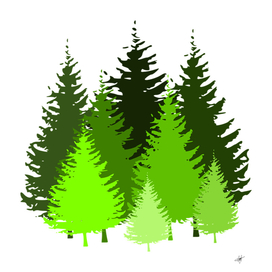 Art Silhouette Pine Tree Pine