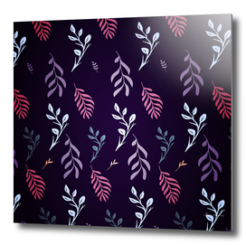 Abstract leaf and flower pattern design background