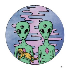 Alien Drawing Psychedelic art