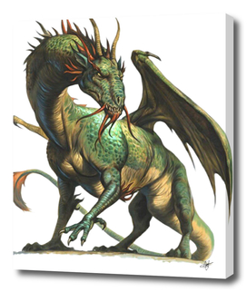 Green dragon fantasy