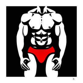 Muscle Man Physique Red Speedo