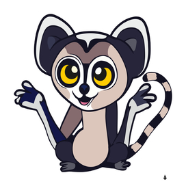 Lemur Monkey Primacy Animal Cartoon