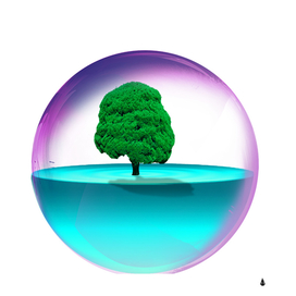 crystal ball sphere cartoon Color Background