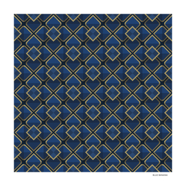Mosaic Tile Navy Blue and Copper