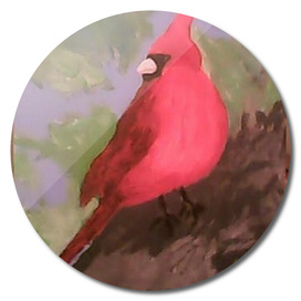 Abstract Red Cardinal
