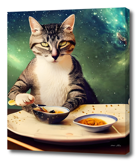 Cat in Space Eating