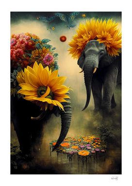 floral elephants