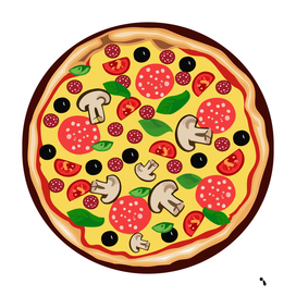 Pizza Food Clipart Icon Pepperoni Cheese Salami