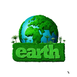 Green Earth globe