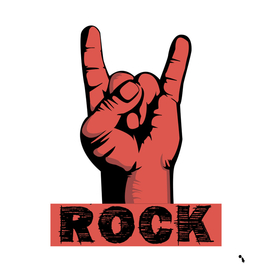 Rock hand gesture illustration