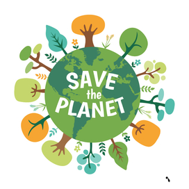 save the planet illustration green earth