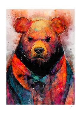 Bear Teddy #bear animal watercolor painting