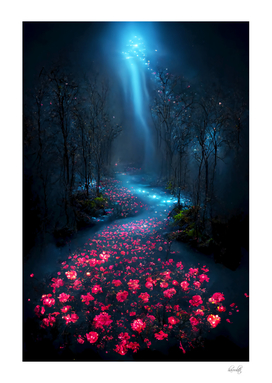 pathway with roses