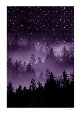 Purple Forest Galaxy Dream #1 #decor #art