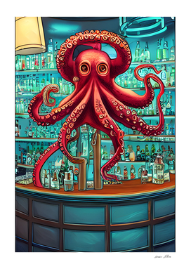 Octopus bartender