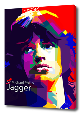 Sir Michael Philip Jagger Pop Art WPAP