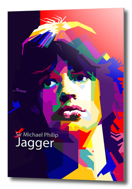 Sir Michael Philip Jagger Pop Art WPAP