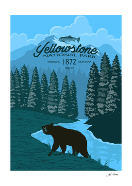Yellowstone Bear Poster
