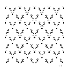 minimal xmas deer pattern