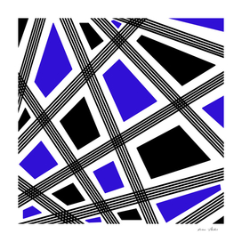 Abstract geometric pattern - blue.