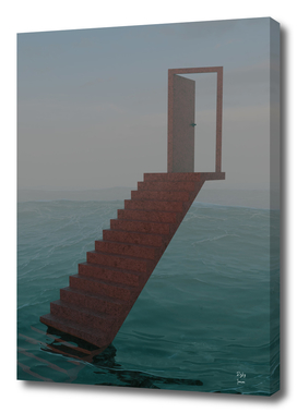 Where The Stairs 3D Surrealism Render Artwork