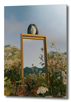 Self Reflection 3D Surrealism Render Artwork