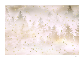 Starry Soft Blush White Forest Dream #1 #decor #art