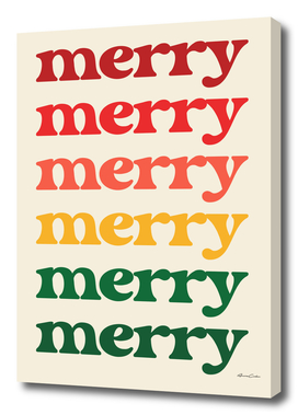 Merry Merry Merry Christmas Art Print