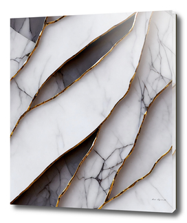 White Marble - Golden Lines 2