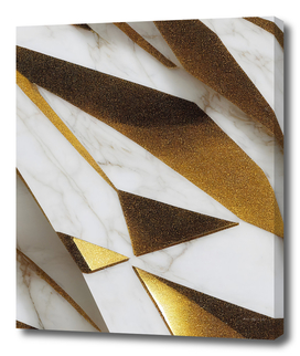 White Marble - Golden Lines