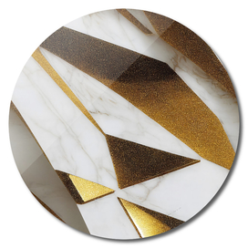 White Marble - Golden Lines