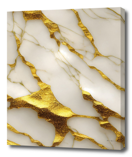 White Marble - Golden Particles