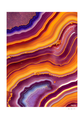 Agate Illustration - Purple n Orange