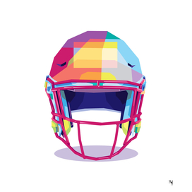 rugby helmet illustration in wpap