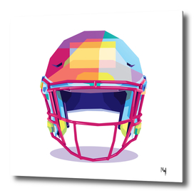 rugby helmet illustration in wpap