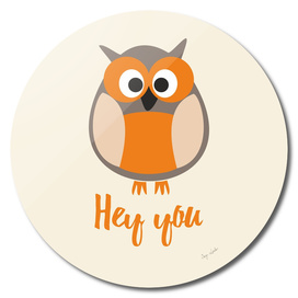 Hey you! Sweet poster with owl.