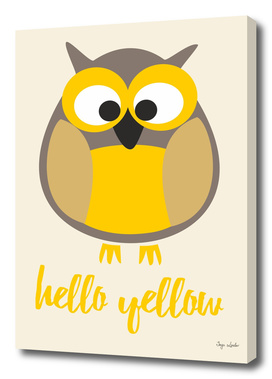Hello yellow funny owl