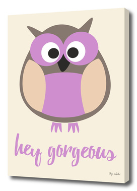 Hello gorgeous purple owl