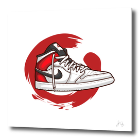 Air Jordan 1 Mid White Chicago Sneaker