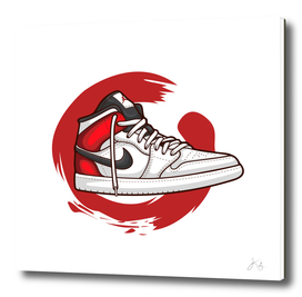 Air Jordan 1 Mid White Chicago Sneaker