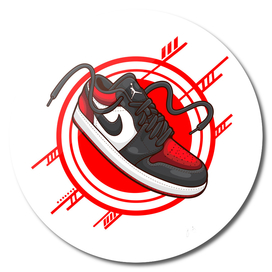Air Jordan 1 Low Bred Toe Sneaker