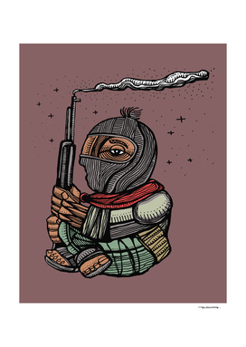 Zapatista rebel mexican soldier