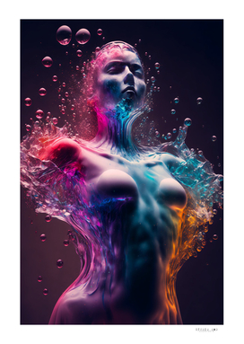 Woman from colors splash