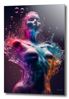 Woman from colors splash